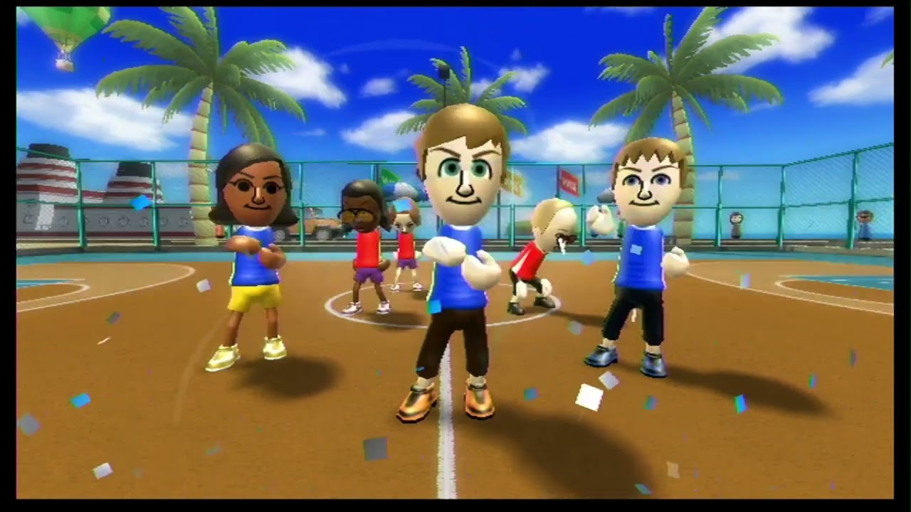 Wii Sports Resort - Basketball.  Skill Level 0 all the way to the Champion.