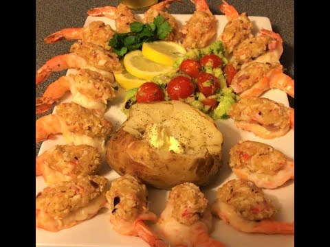 Smokin' Joe's BBQ | Baked, stuffed shrimp and homemade salad!