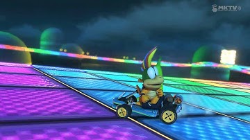 Wii U - Mario Kart 8 - (SNES) Rainbow Road 200cc VS Race - Lemmy Koopa