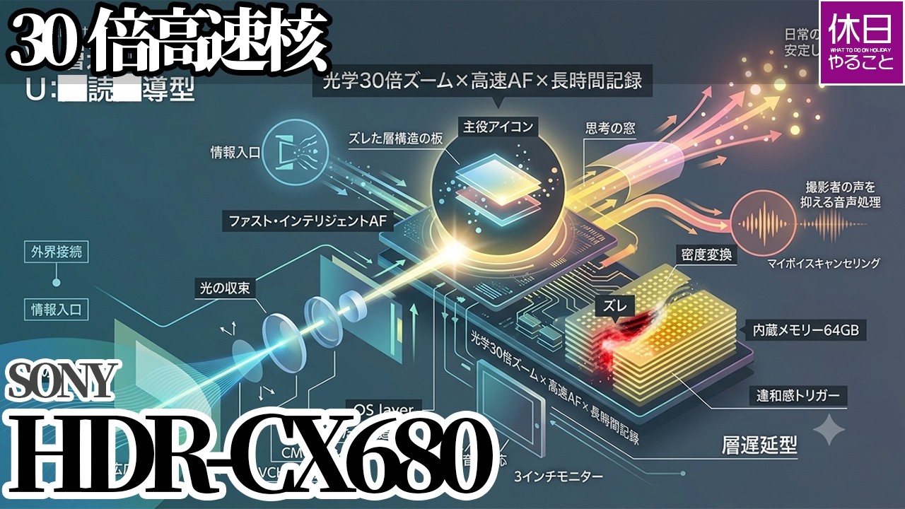 SONY HDR‑CX680｜光学30倍×高速AF【64GB内蔵】 - YouTube