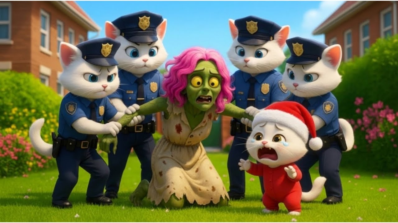 😱🎄 A Zombie Grandma Enters the Kitten’s House on Christmas… What Happens Next? 🧟💖🐱