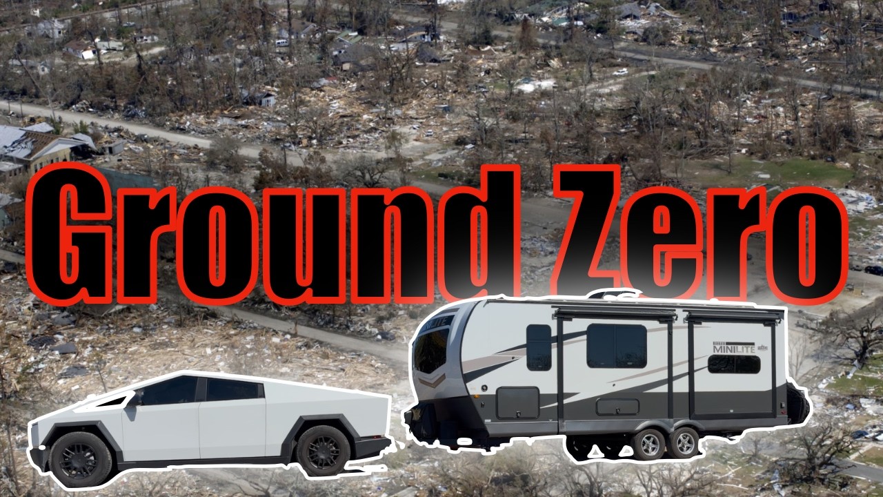 Cybertruck RV Camping at Buccaneer State Park MS: Gulf Beach & Katrina History