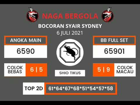 Bocoran Syair Sydney 6 Juli 2021 Youtube