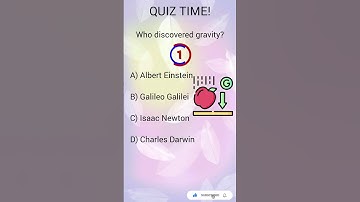 🍎 Who Discovered Gravity? | GK Quiz Shorts | Science Facts 🌍