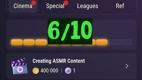 Creating ASMR Content.  6 October Tap Swap Watch Daily Video Code  | Tapswap New Code Today?  .