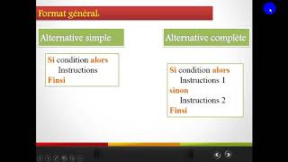 Module 3 :Algorithmique et programmation : structure conditionnelle alternative