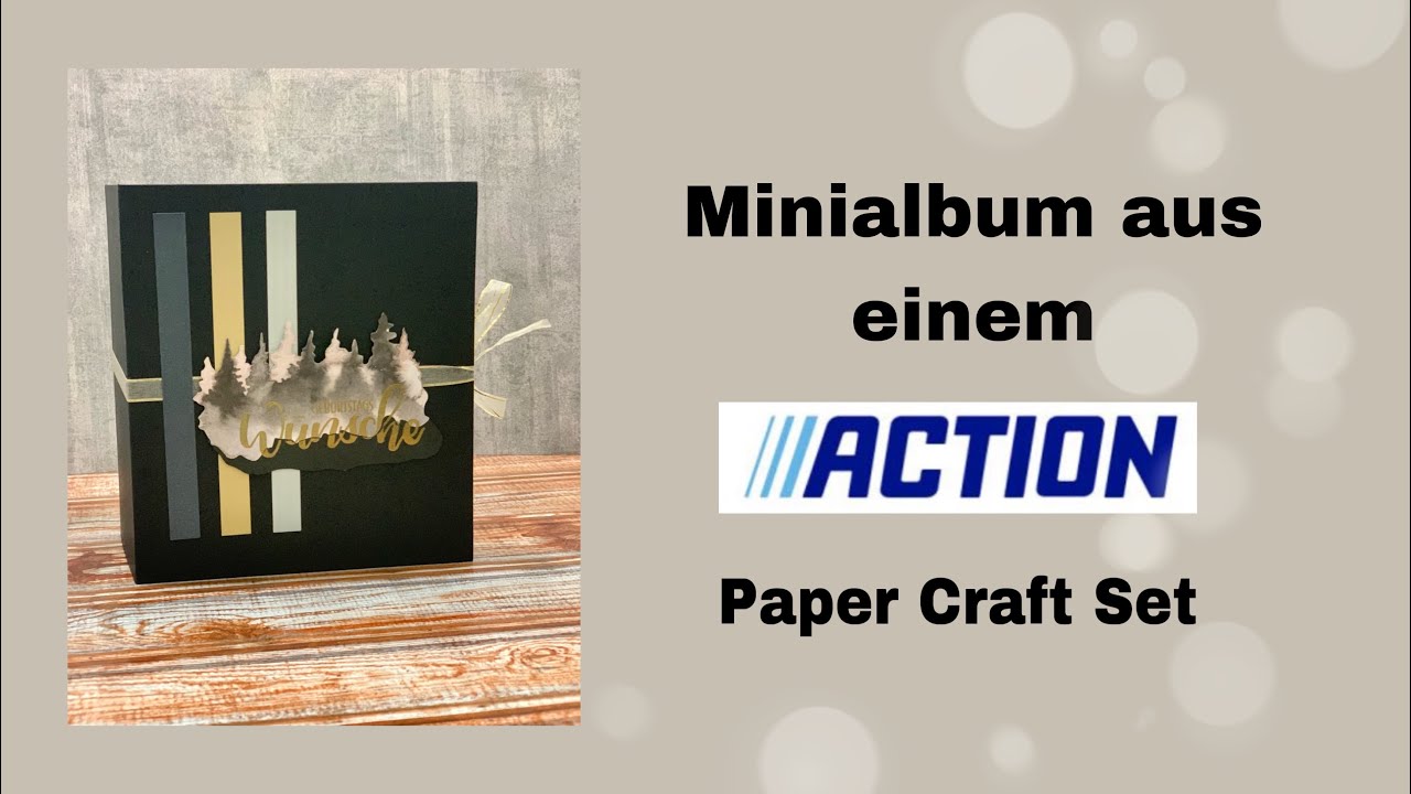 Action • Paper Craft Set• Minialbum für Geburtstagskarten - YouTube