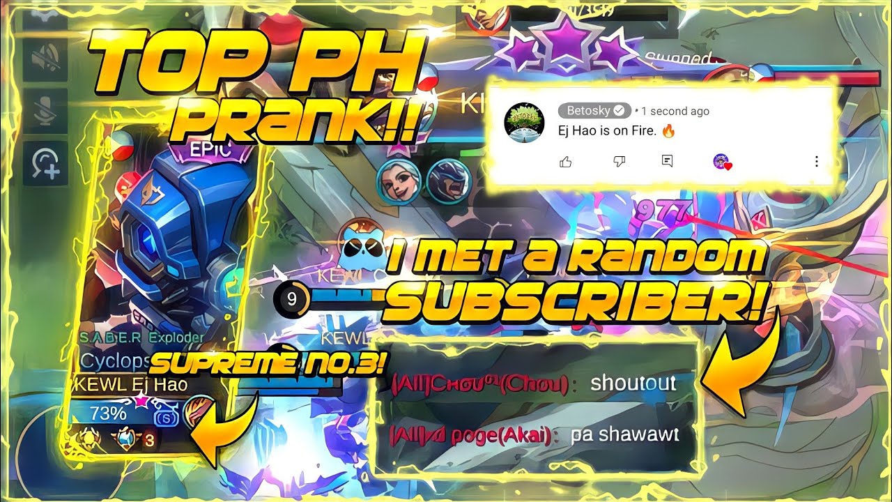 TOP PH PRANK NAKILALA AKO?! | CYCLOPS PRANK - MLBB