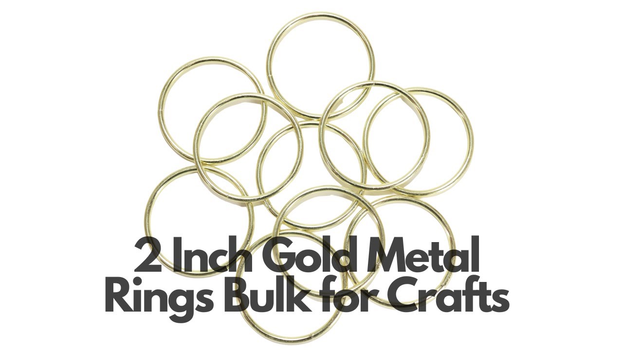 Craft County Nickel Plated 2-Inch Welded Steel O-Ring - Multiple Pack Sizes  Available - Ideal for Jewelry Making, Macrame, Wall Art, Hand Crafts & DIY