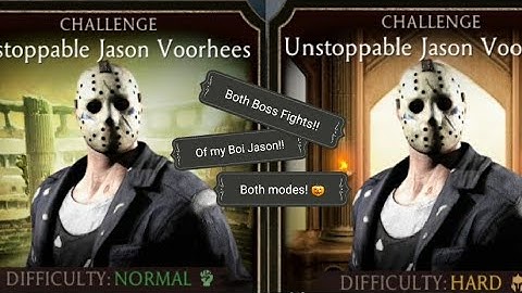 Unstoppable Jason Voorhees Challenge Both Modes, Boss Fight in (Mortal Kombat Mobile)!!