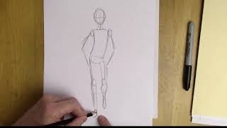 How to Draw a Man Walking - Breakdown of Body Dynamics