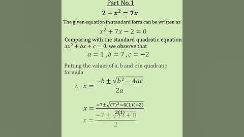 Class 10 Math: Quadratic Equations - Exercise 1.2, Question 1 (Part 1) | MATHEMATICS@m.imathematics