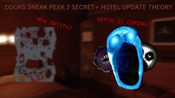 DOORS SNEAK PEEK 2 SECRET + HOTEL UPDATE THEORY! (NEW ENTITY FOUND!!)