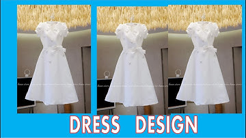 #3621  Cắt may áo đầm đẹp thời trang dự tiệc | how to design beautiful dress