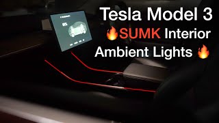 Tesla Model 3 🔥 Ambient Lights by SUMK!🔥 - Installation