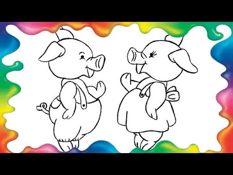 🌈Os Três Porquinhos Para Colorir | Os Três Porquinhos | Três Porquinhos História Original