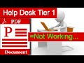 Help Desk Tier 1 PDF files do not open Trouble Ticket