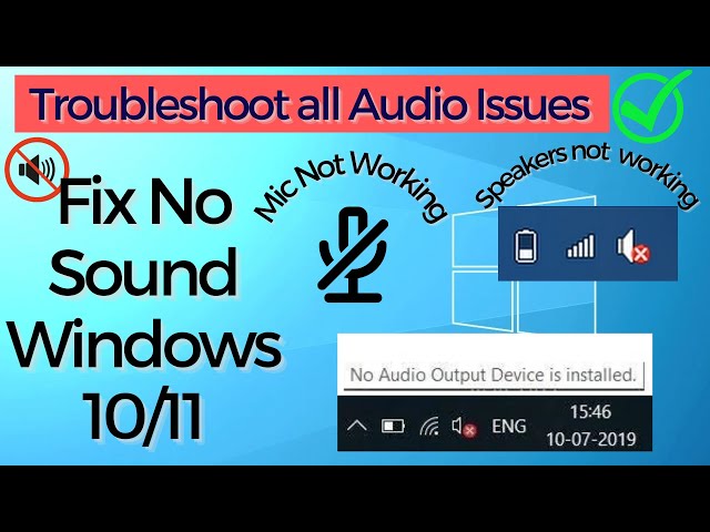 Fix Windows 10 no sound | Audio not working - YouTube