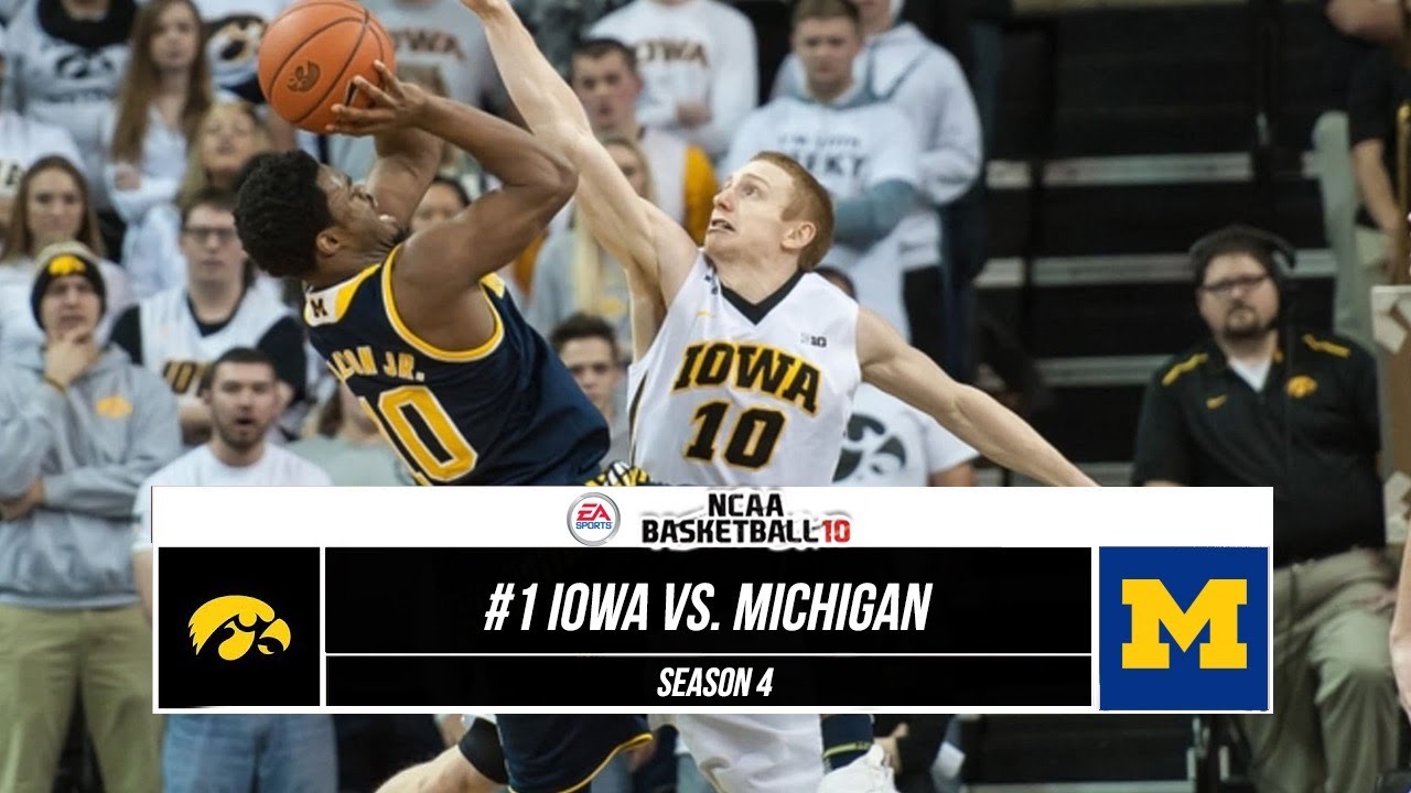 1 Iowa vs. Michigan NCAA Basketball 10 EP. 125 YouTube