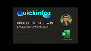 Highlight Active Row in Excel Automatically | Easy Conditional Formatting + VBA Hack | In Hindi