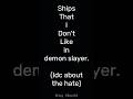 Ships that I don't like in demon slayer.