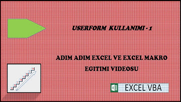 Userform Kullanımı   1   Adım Adım Excel ve Excel Makro Eğitimi Videosu