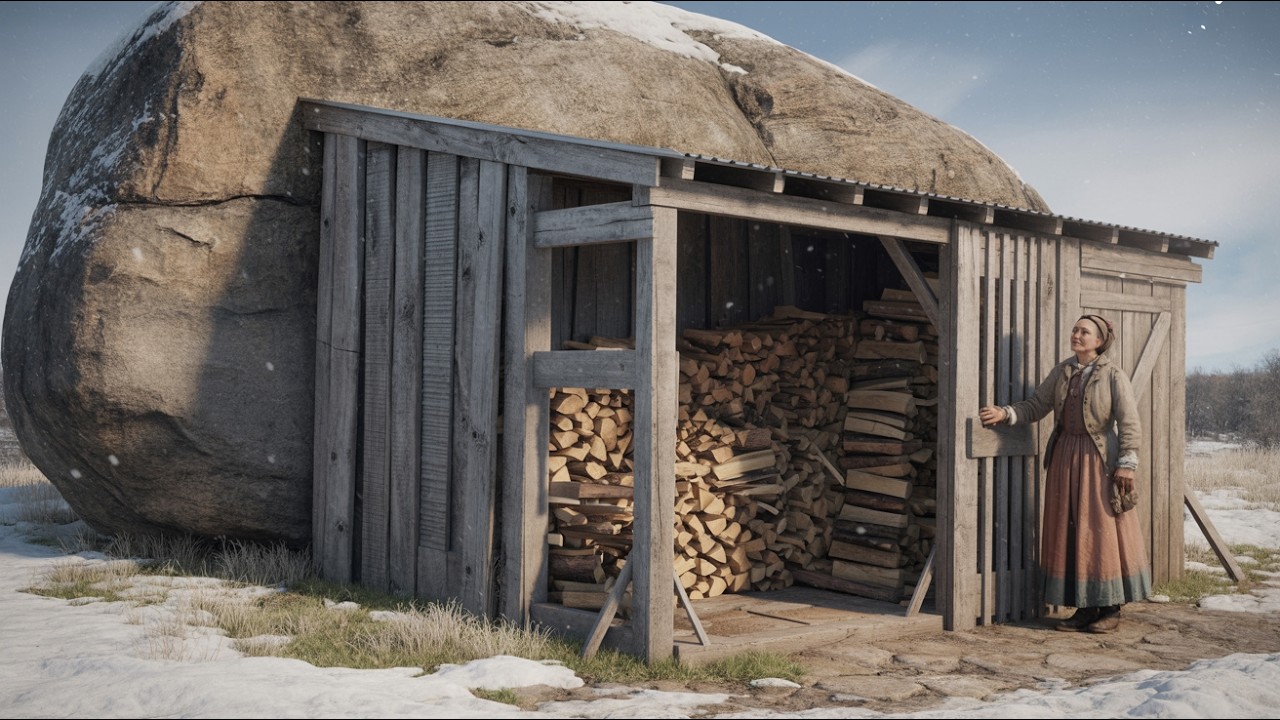 Neighbors Mocked the Widow for Building a Shed Against a Boulder — Until the Wind Never Found It