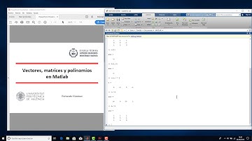 Vectores, matrices y polinomios con Matlab |  | UPV