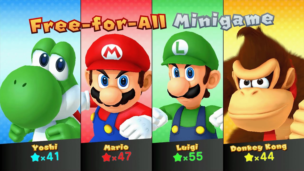 Mario Party 10 - Yoshi vs Mario vs Luigi vs Donkey Kong - Chaos Castle