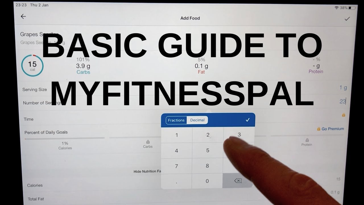 Basic Guide to using MyFitnessPal YouTube