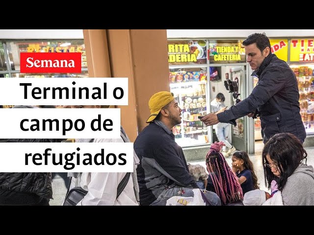 Terminal de Pasto parece campo de refugiados, en el lugar estuvo Juan Diego Alvira | Semana