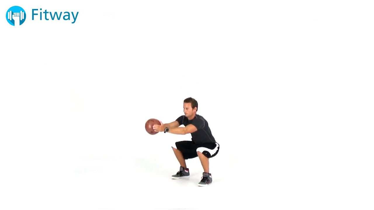 How To Do Medicine Ball Squat Jump Leg Workout Exercise YouTube