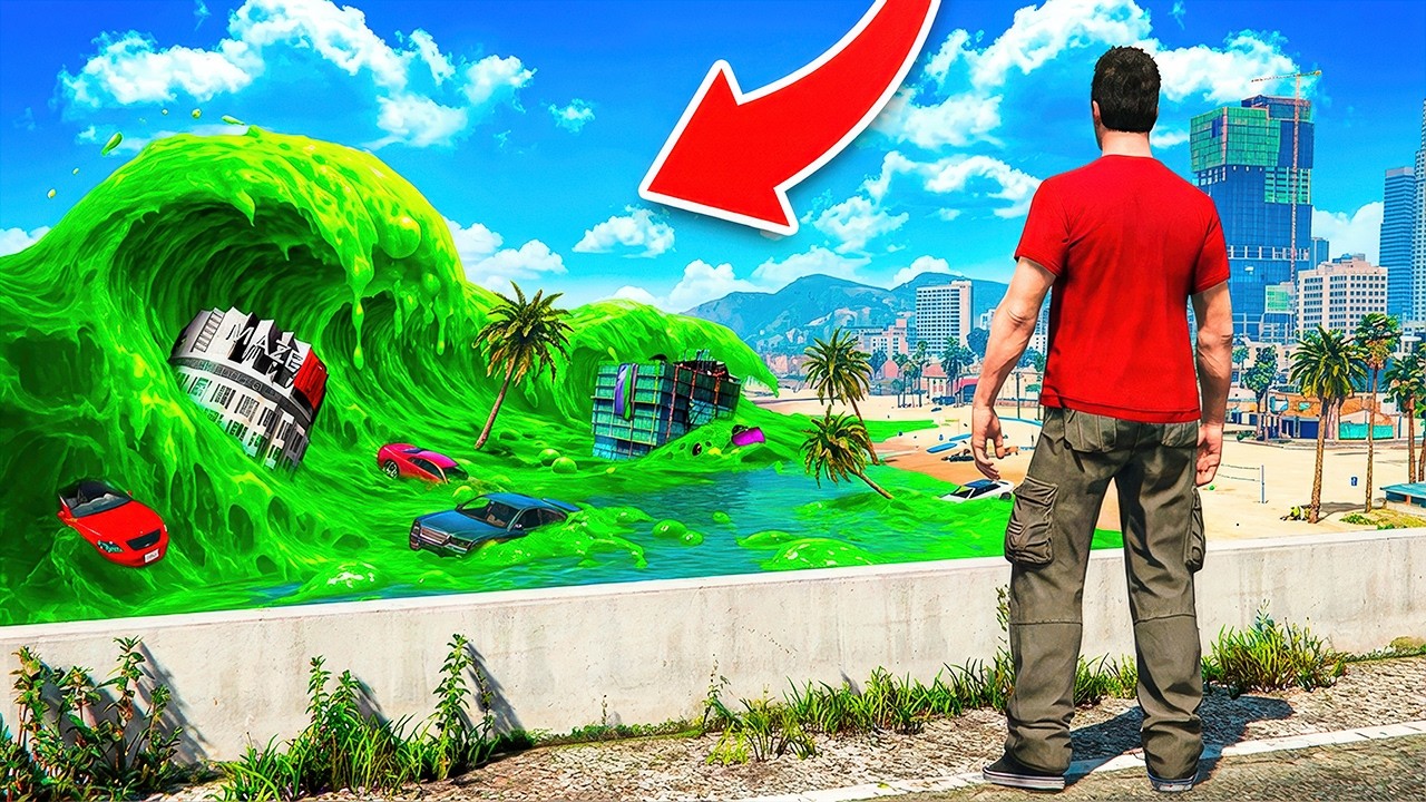 TSUNAMI de SLIME distruge TOT in GTA 5!