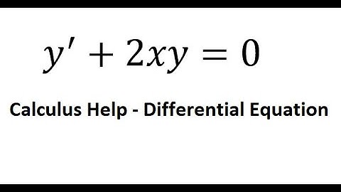 Calculus Help: Separable Differential Equations - y
