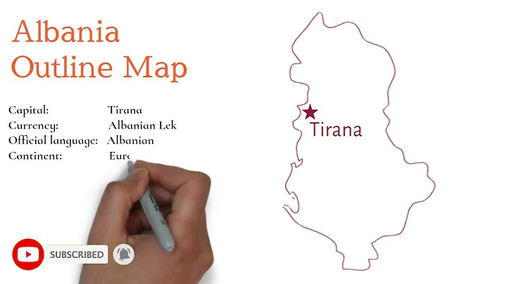 Albania Map Outline with Some Basic Info / Draw Map of Albania Easily / Albania Map Drawings