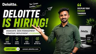 Deloitte Hiring 2026 🔥 Associate Data Management Role | Freshers & Graduates Apply Now | Hyderabad