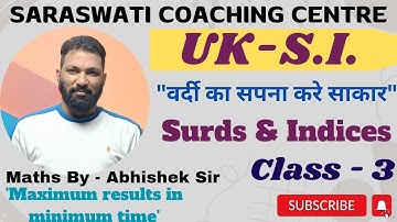 Surds and Indices all competetive exam Class 03 by Abhishek sir