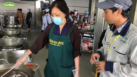 Bếp từ công nghiệp Việt Hàn lắp đặt tại chùa Ba Vàng