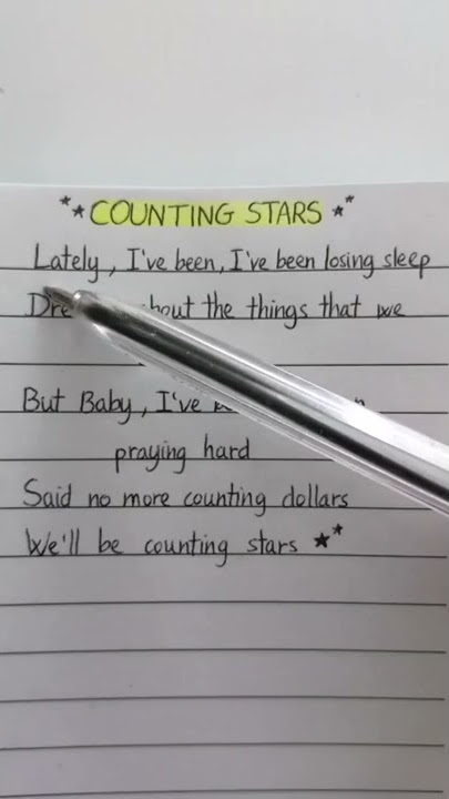 Counting Stars Lyrics