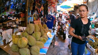 Cambodian fresh market food - Pork, Fish, Egg, Fruit, Vegetable & More