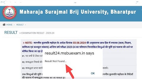 Msbu Ba Result 2024 | BrijUniversity Ba,Bsc,Bcom,Bca Result Declared 2024 | Msbu Result 2024| Ba,Bsc