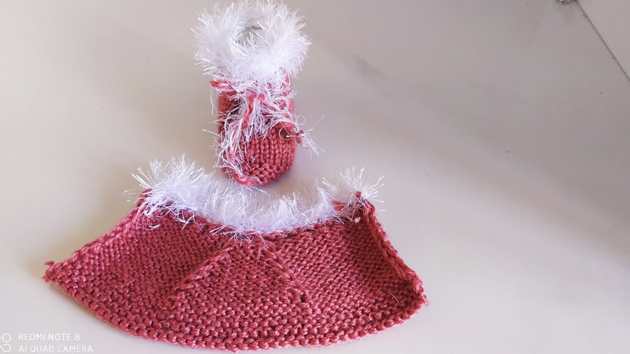 Yarım bot bebek patiği- anlatımlı .