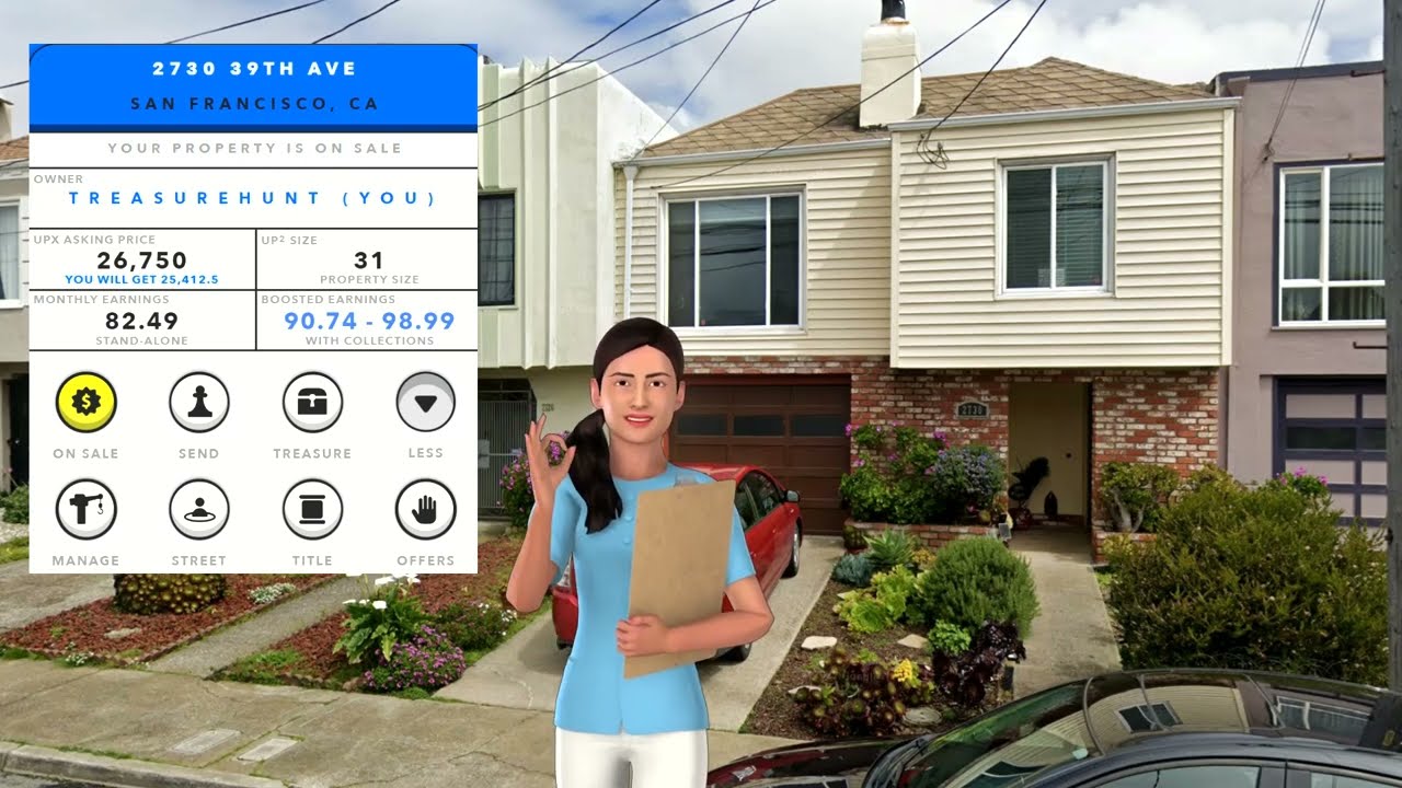 SAN FRANCISCO Under 27,000 UPX Upland Metaverse NFTs 5 Properties Available 🌉🏘️🏘️🏘️🏘️🏘️