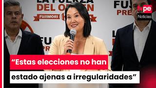 Candidata Keiko Fujimori se pronuncia luego de oficialización de segunda vuelta electoral