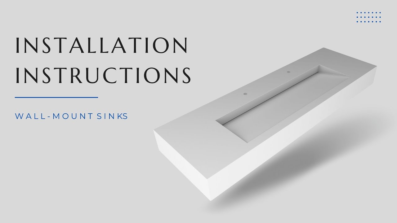 Installation Instructions - Wall Mount Sinks - YouTube