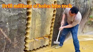 Man Drilled a Million Holes into rock to Build A House