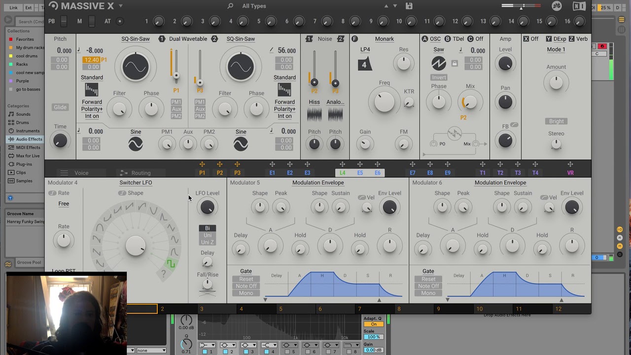 Making a full drum beat with one instance of massive x - YouTube