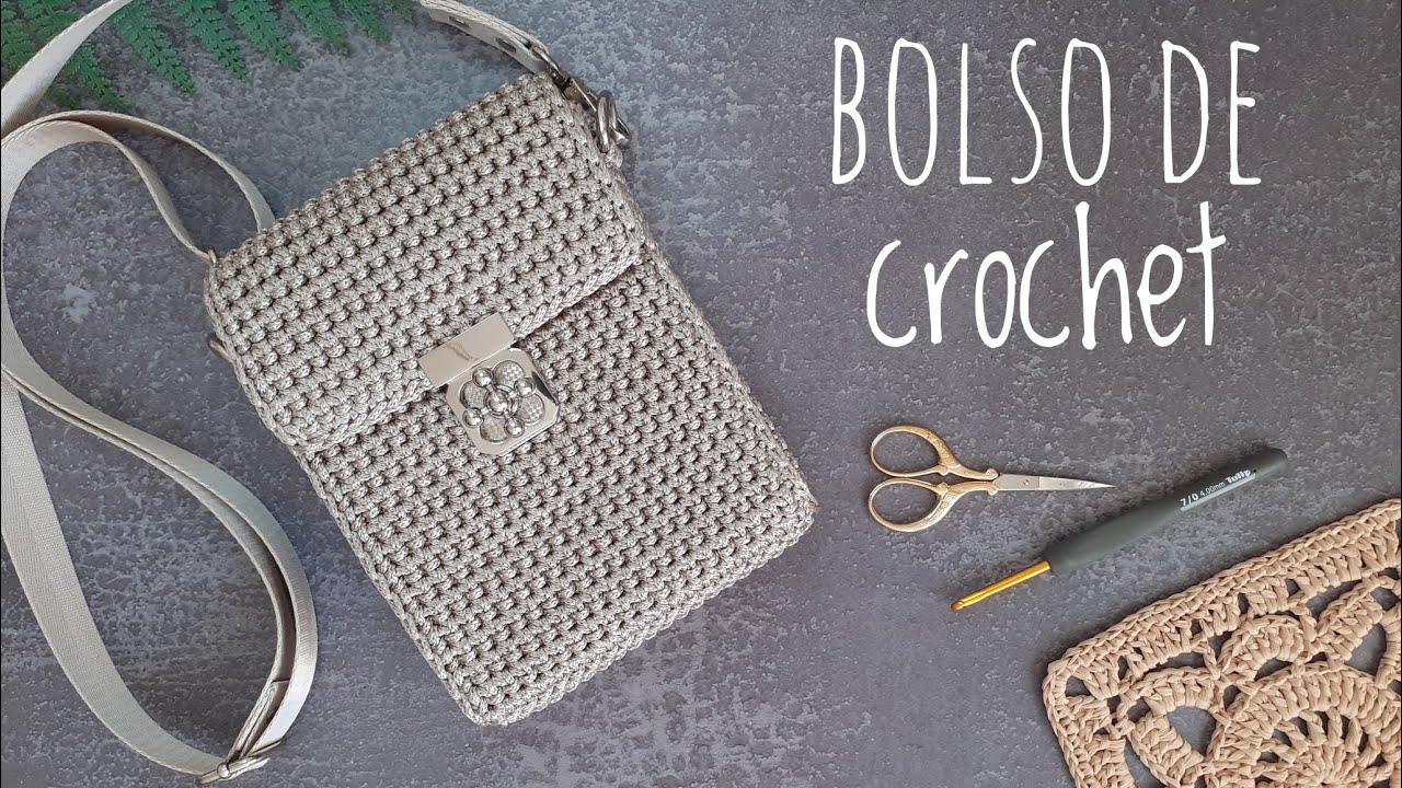 Bolso de ganchillo o crochet fácil paso a paso. DIY. Crochet Phone bag. Mini cross bag.