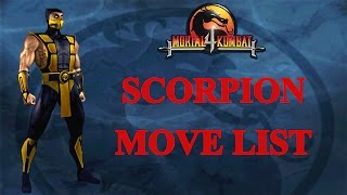 Mortal Kombat 4 - Scorpion Move List