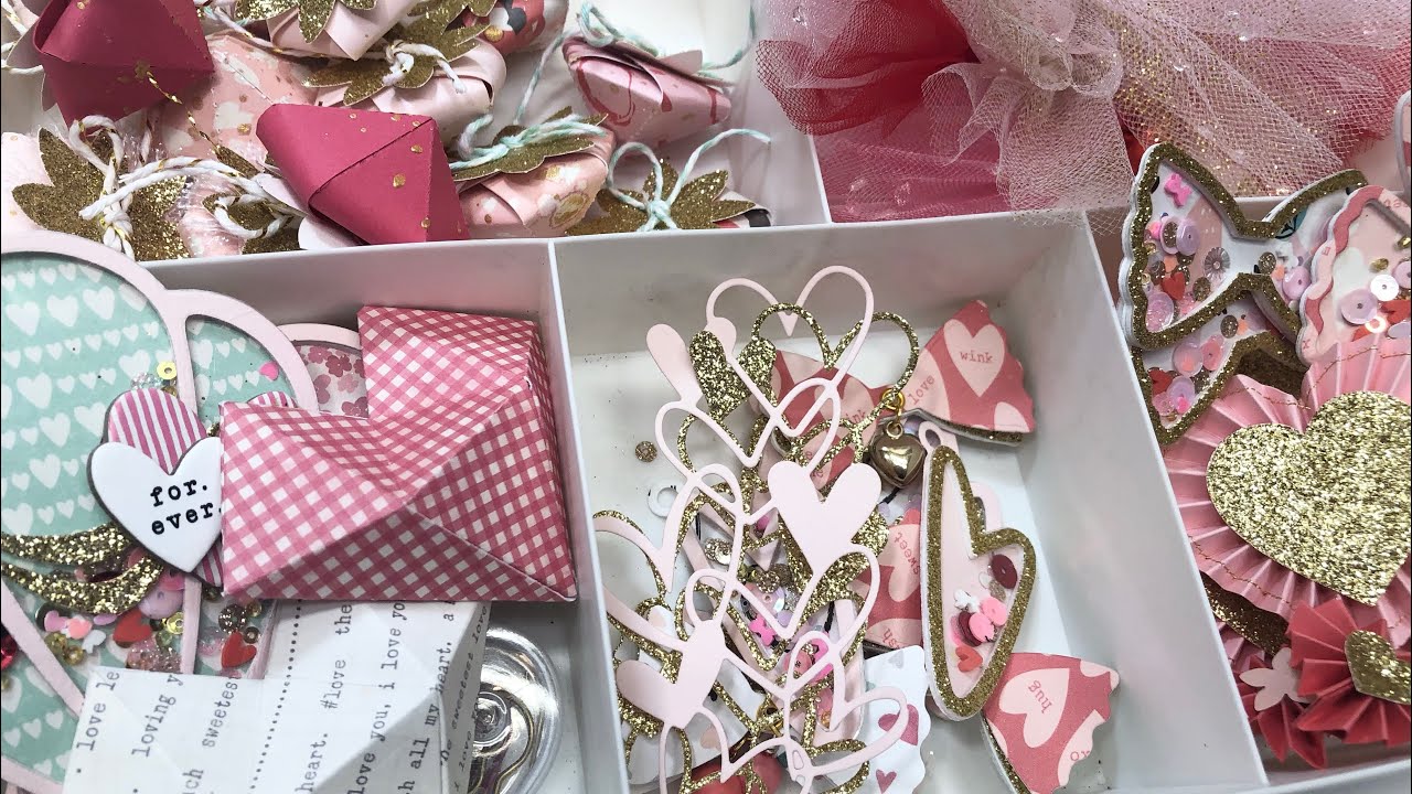 Valentines embellishments project share - crate paper main squeeze and kiss kiss